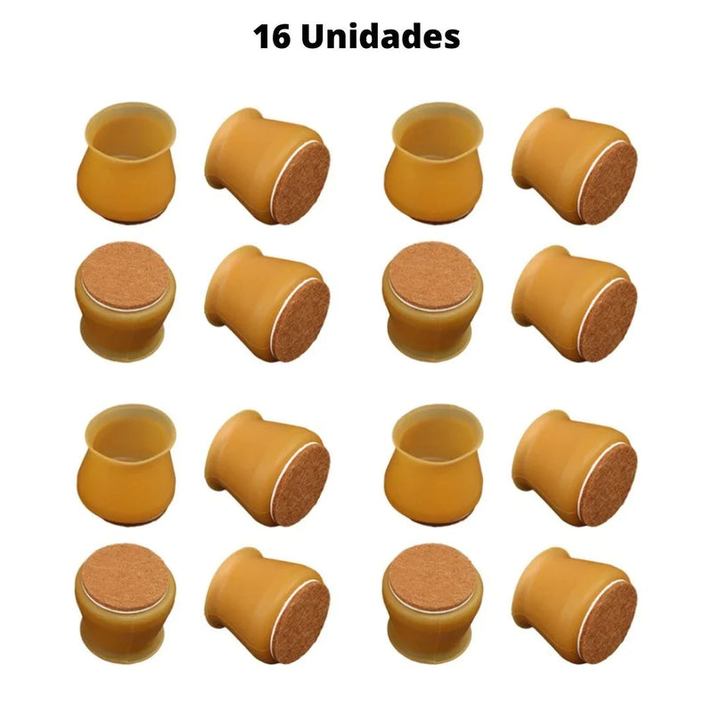 16 Peças - Protetor de Pé de Cadeira - QUEIMA DE ESTOQUE🔥 - ÚLTIMAS UNIDADES NA PROMOÇÃO