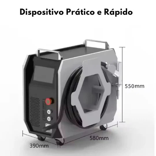 Máquina de Solda e Corte a Laser Portátil Multiprocesso 150A Proteção Térmica 4 em 1 Bivolt