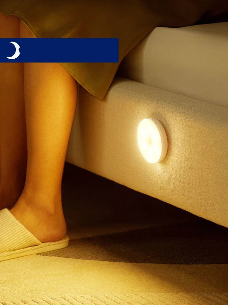 Lâmpada Inteligente Com Sensor de Movimento e Carregamento USB  Para Decoração de Quarto